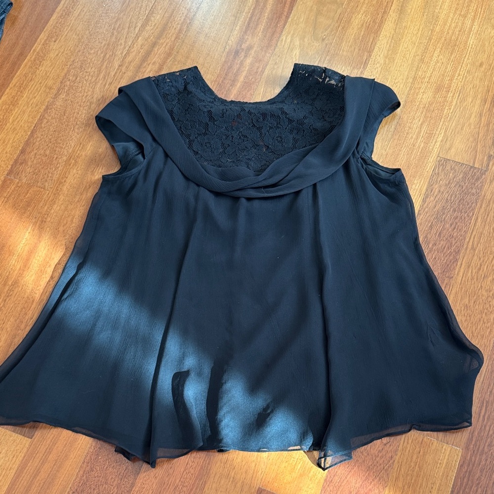 Nanette Lepore Elegant Black Lace Women's Top